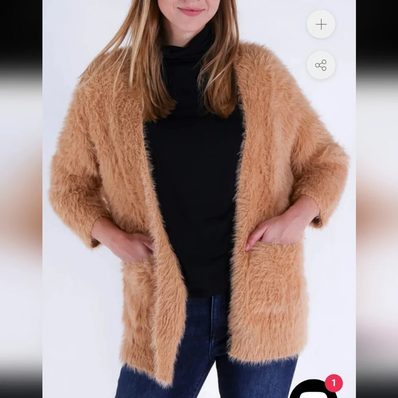 Molly Bracken Sweaters - NWT Molly Bracken knit faux fur cardigan